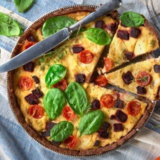 Quiche cu branza si legume