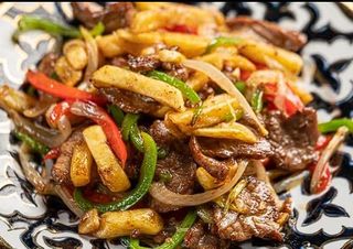 Говядина фри с овощами