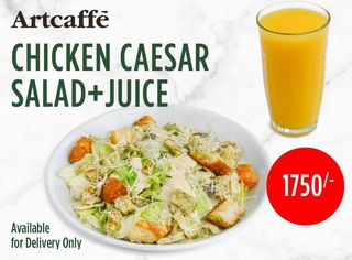 Chicken Caesar Salad + Juice