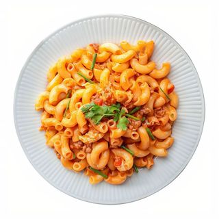 Macarrones Con Salsa De Carne Picada Y Queso