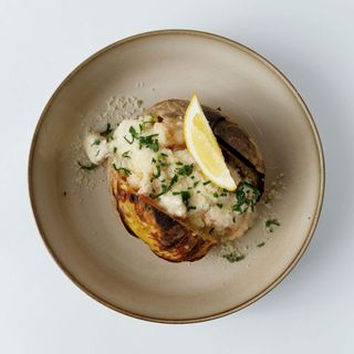 Potaki în sos alb cu creveți