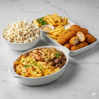 Ración de patatas fritas súper gratinado (nuevo)