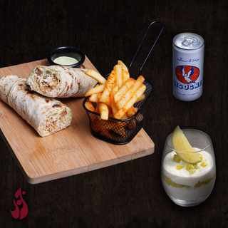 Combo Shawarma avec Frites, Boisson et Dessert !