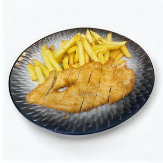 A1. Fried Battered Chicken With Potatoes