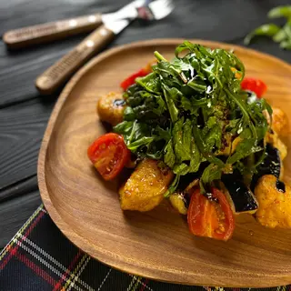 Хрустящие баклажаны с курицей 