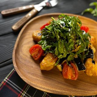 Хрустящие баклажаны с курицей 