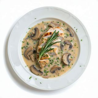 90. Pollo Con Champiñones