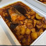 Ewa Agoyin + Fried Fish + Plantain