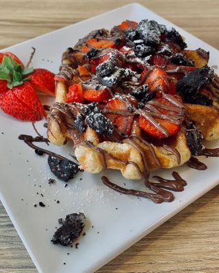 Gofre Chocolate con fresa