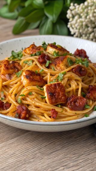 Spaghetti Chorizo + Emincée de Dinde