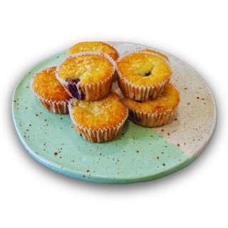 Muffins de coco y arándanos