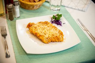 Șnițel palermo din piept de pui