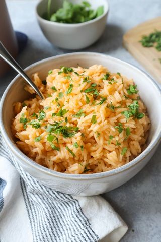 Chicken broth Rice
