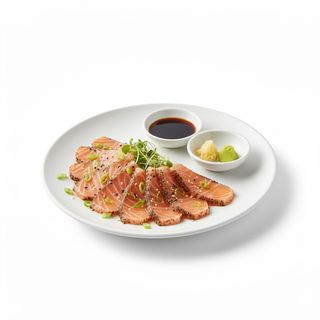 Sashimi saumon braisé