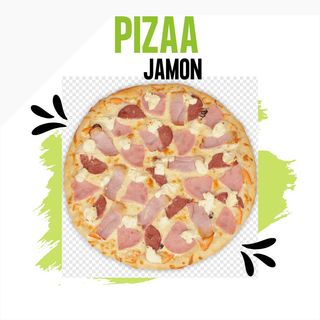 Pizza De Jamón Y Queso (Mediana)