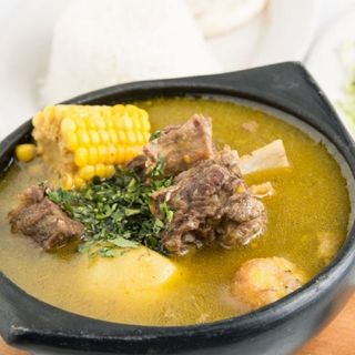 sancocho de ternera  colombiano + arroz