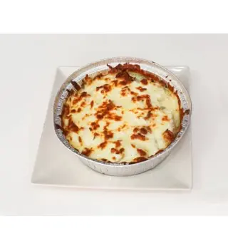 Menú plato, kebab, gratinado con arroz