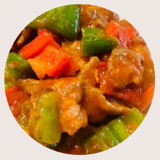 Cerdo con salsa picante