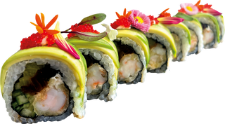 Dragon Roll Zielony (8 szt)