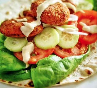 Menu piadina falafel