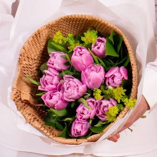 Buchet cu 11 lalele duble mov