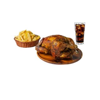 Oferta de pollo al horno con pita + patatas + bebida (2 uds.)