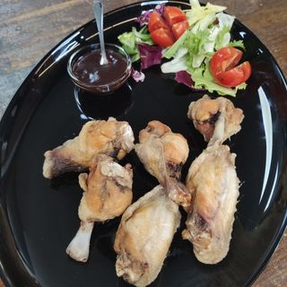 Alitas De Pollo con salsa barbacoa