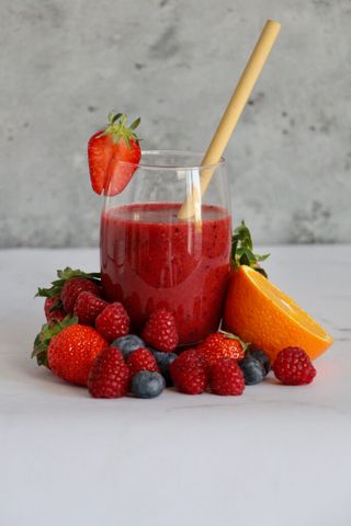 jus de fruits rouges