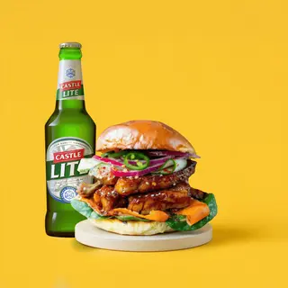 Pork Burger + Castle Lite