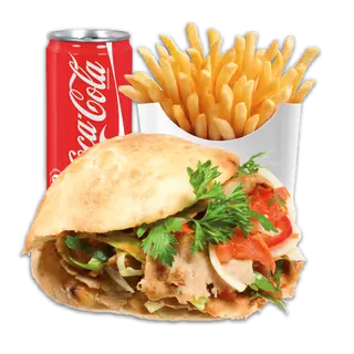 Menú Kebab Con Patatas Y Bebida