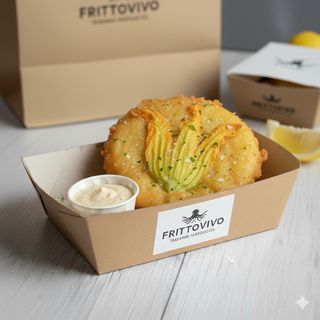 Frittelle di fiori di zucca un pezzo