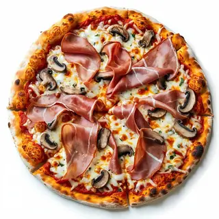 Cotto e funghi