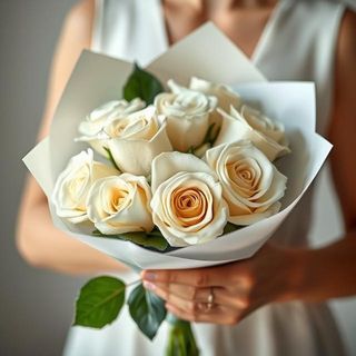 Ramo 12 rosas blancas