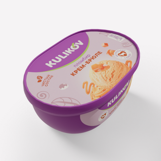 Мороженое «Крем-Брюле пломбир» в ванночке (400 гр.)