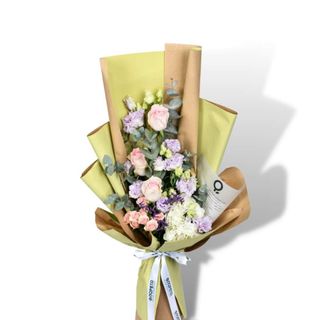 Buket - Ruže i Lizijantusi 02