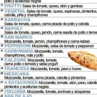 Pizza 4 estaciones (30 Cm.)