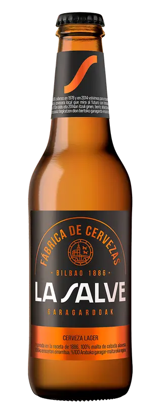 CERVEZA LA SALVE LAGER botella 33CL