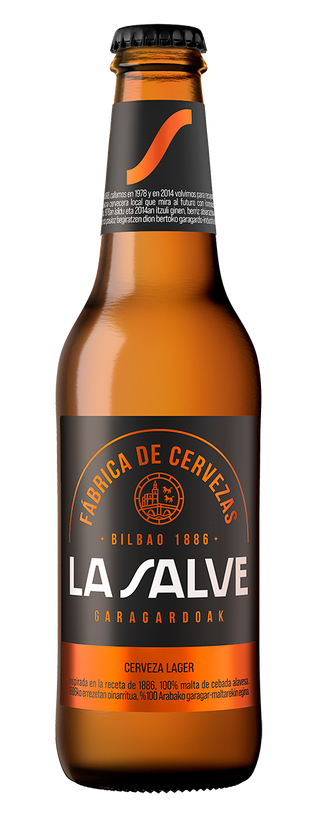 CERVEZA LA SALVE LAGER botella 33CL
