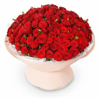 Монобукет"Red infinity"зі 101 троянди