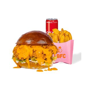 Menu | Buffalo Burger, Fries Crispers 130g, Soft Drink