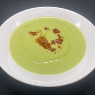 Крем супа от грах със сушени домати