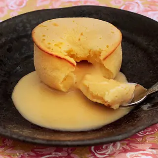 Coulant De Chocolate Blanco Con Helado