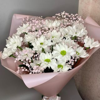 Biała chryzantema z dodatkiem