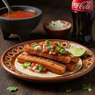 Taco De Torreznos De Soria Con Pico De Gallo