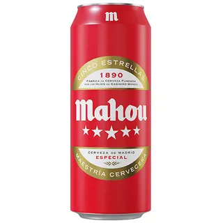 Cerveza Mahou 5 Estrellas Lata 500ml.