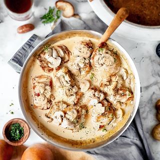 Plat Escalope Sauce Blanche