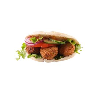 Pan pita con falafel