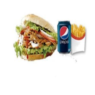 Menú kebab + patatas + refresco