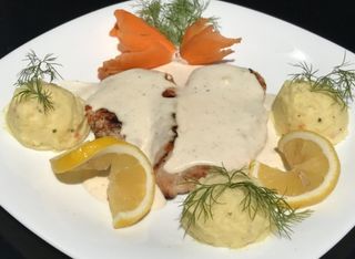 Пилешка пържола с топено сирене (450г)