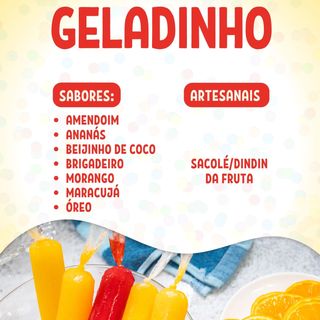 Gelados artesanais da fruta